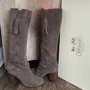 Coach Therese Suede  side zip boot